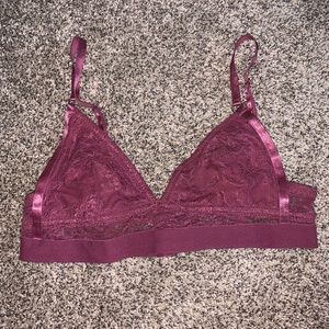 Purple lace bra
